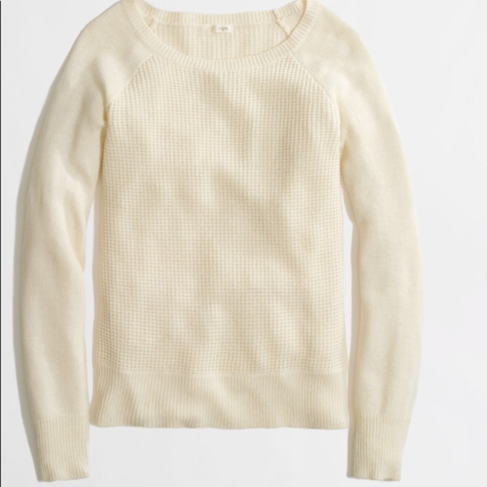 J Crew Warmspun Waffle knit Sweater